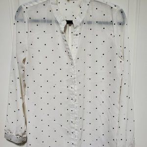 41 Hawthorn Sheer Long Sleeved Button-up Blouse